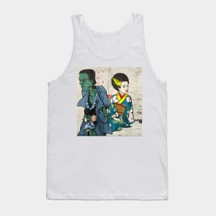 Frankenstein couple goes to japan Ukiyo-e Tank Top